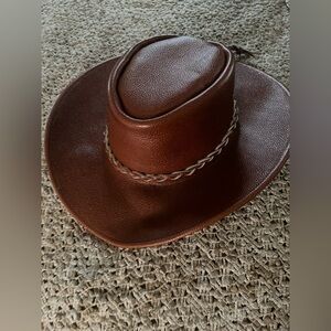 Leather Cowgirl Sombrero